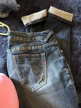 Vigoss The Jagger Skinny Distressed Dark Wash Jeans W30 L31